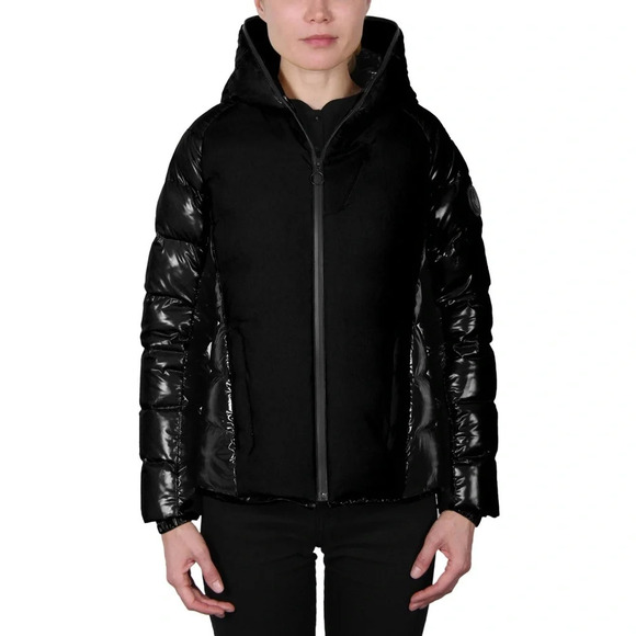 Body Glove Women’s Duck Down Puffer Coat Jacket Hooded Full Zip in Black SP - Picture 1 of 16